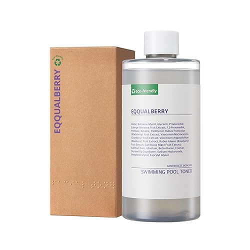 EQQUALBERRY Swimming Pool Toner - Gentle Exfoliating Toner with Natural Enzyme | Boosted Hydration with Hyaluronic Acid | Daily Toner for Sensitive Skin | Korean Skincare, 10.14 Fl. Oz / 300ml