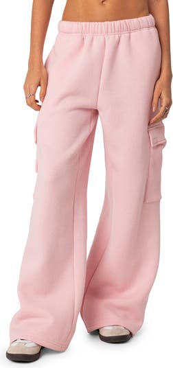 Wide Leg Cargo Sweatpants