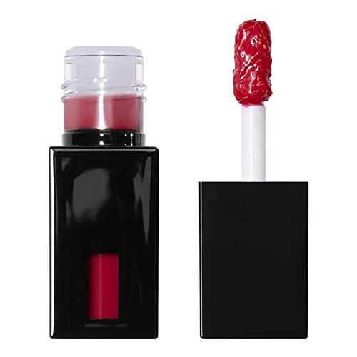 e.l.f. Cosmetics Glossy -Lip Stain, Lightweight, Long-Wear -Lip Stain For A Sheer Pop Of Color & Subtle Gloss Effect, Fiery Red - Fiery Red - 0.1 Ounce (Pack of 1)