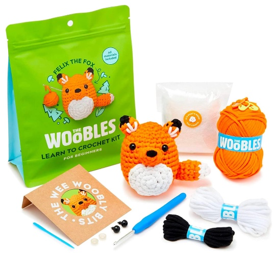 The Woobles Crochet Kit for Beginners - Fox
