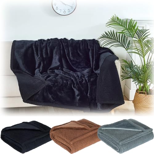 Loveblanket - The Waterproof Blanket, Love-Blanket Waterproof for Couples, Waterproof Dog Blanket, Waterproof Pet Blanket for Dog Cat, Fleece Blanket for Bed Furniture Protector (Black,XS(20 * 28in))