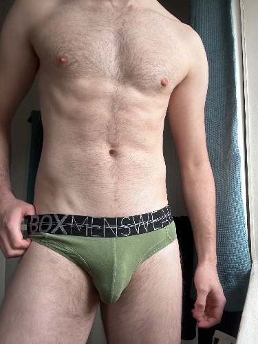 Used Underwear: Green BOX briefs