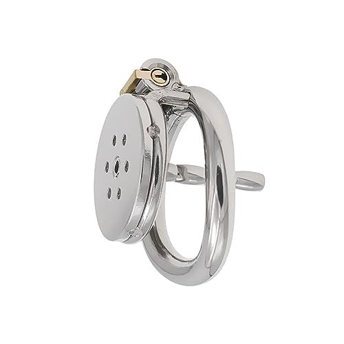 Flat Chastity Cage Male Small Metall Mit Metallröhre Peniskäfig Edelstahl Klein Cock Cage Keuschheitskäfig Herren Extrem Sex Spielzeug Für Paare (45mm,Long) - 45mm - Long