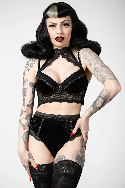 Mercy Lace Bra [B] | M / Black / 95% Polyester 5% Elastane