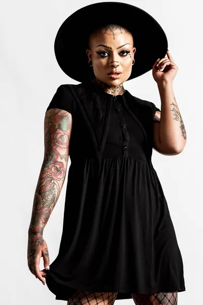 Blood Bound Skater Dress | M / Black / 95% Rayon 5% Elastane