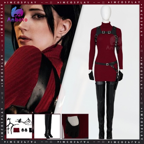 Game Evil 4 Remake Cosplay Costume  Evil 4 Remak Ada Wong Cosplay Costume Game Sexy Red Woolen Dress sweater Halloween Gifts - AliExpress 