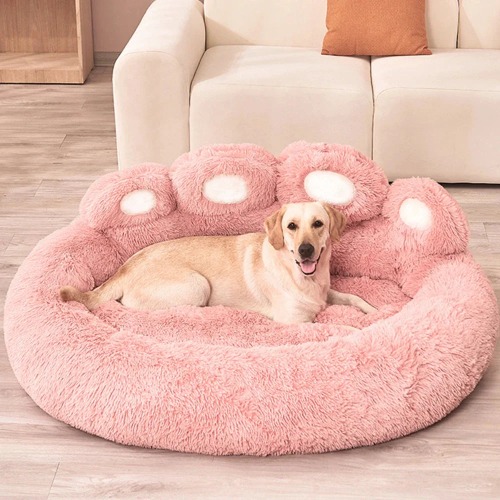 Pet Paw Sofa Bed - Pink / L 70cm
