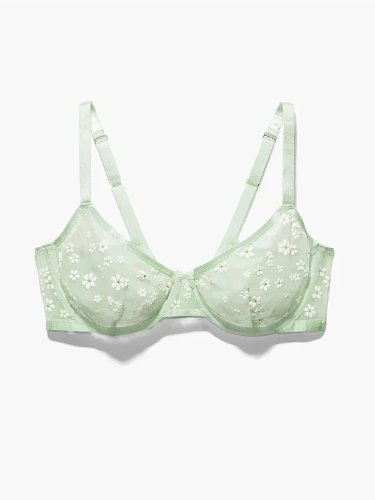 Puff Daisy Unlined Bra in Green & Multi | SAVAGE X FENTY Germany