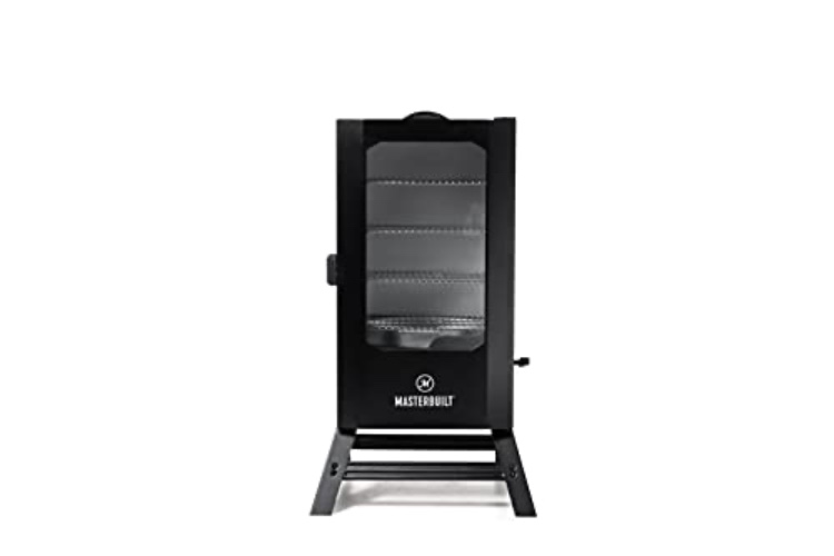 Masterbuilt® 40-inch Digital Electric Vertical BBQ Smoker with Leg Kit, Side Wood Chip Loader and 970 Cooking Square Inches in Black, Model MB20070122 - Digital Electric Smoker w/ Window & Legs