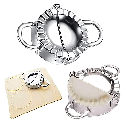 Dumpling Maker, Dumpling Press, Empanada Press, 304 Stainless Steel Dumpling Templates, Pot Stickers Pie Ravioli Dumpling Wrappers Model, Chinese Dumpling Skin Cutter and Press Pattern - Standard Dumpling Maker