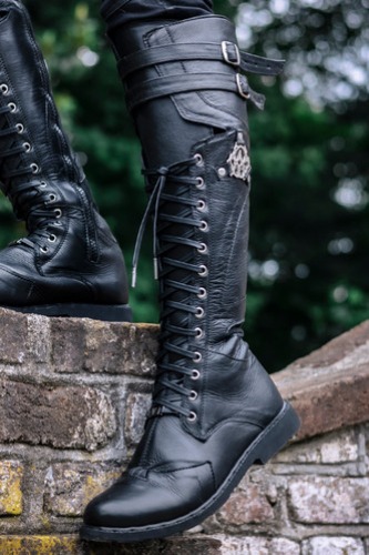 Rampart Leather Boots  - Black / US Men's Size 8