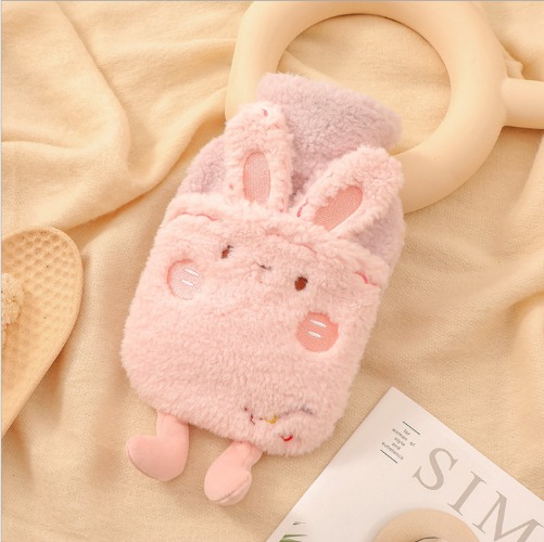 1000ML Rubber Hot Water Bottle - Pink