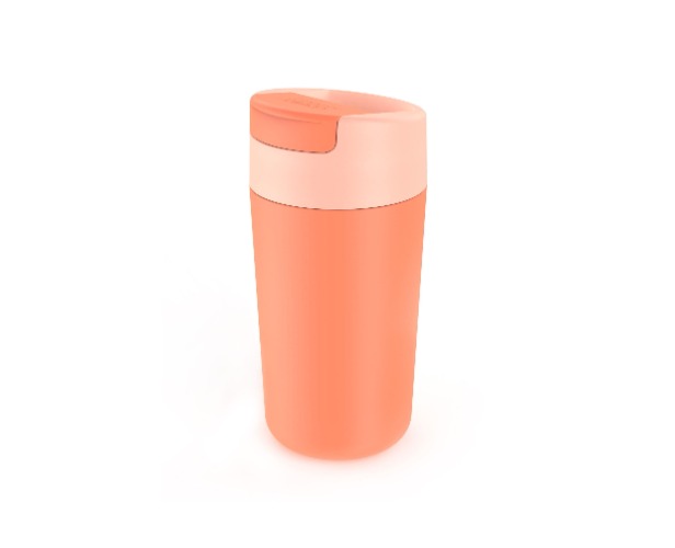 Joseph Joseph Sipp Travel Mug Large Reusable - 454 ml (16 fl. oz) - Coral - 454 ml Silicone Coral