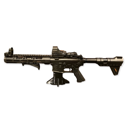 AR-15 Ergonomic Table Stand | AR-15 Magazine Stand | Rifle Display Stand Multiple Colors Available - Black