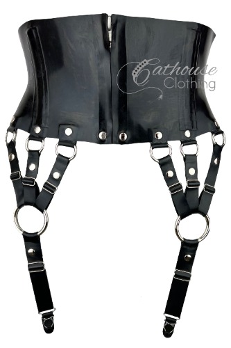 Goddess Suspender Corset Belt | 28” / Black