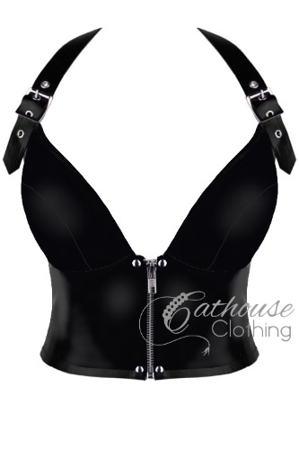 Zip Bustier Top | medium / Black (black zip)