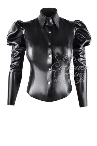Latex Valentina blouse | medium / Black