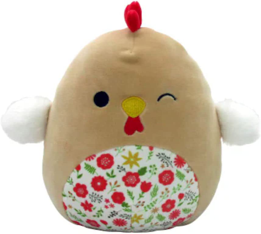 Squishmallow Easter Squad Spring 2023 Squishy Stuffed Animal Toy Plush (8" RUTIE Rooster Special Edition) - Rutie the Chicken With Floral Belly 8 Inch