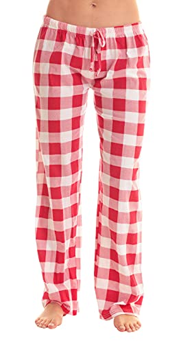 Just Love Women Pajama Pants Sleepwear Buffalo Plaid Pajamas - 3X - Red White Buffalo Plaid