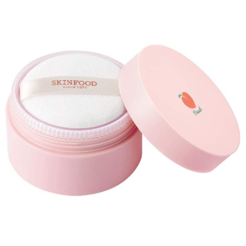 SKINFOOD Peach Cotton Multi Finish Powder 15g - Korean Peach Extract & Calamin Sebum Control Face Powder - Silky Setting Powder - Setting Powder for Oily Skin - Sweet Peach Scent for Soft Skin - Clear 0.53 Ounce (Pack of 1)