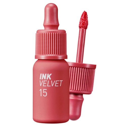 Peripera Ink the Velvet Lip Tint | High Pigment Color, Longwear, Weightless, Not Animal Tested, Gluten-Free, Paraben-Free | #015 BEAUTY PEAK ROSE, 0.14 fl oz - #015 BEAUTY PEAK ROSE