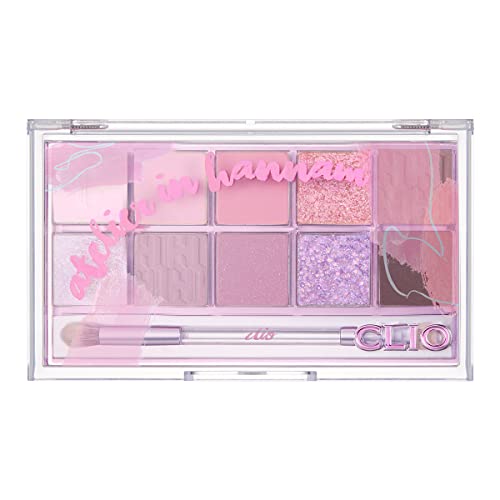 CLIO Pro Eye Shadow Palette, Matte, Shimmer, Glitter, Pearls, Highly Pigments, Long-Wearing (014 ATELIER IN HANNAM) - 014 ATELIER IN HANNAM