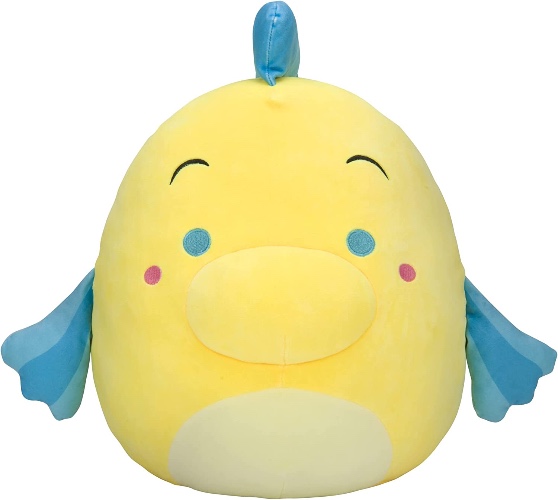 Squishmallows Disney 14-Inch Flounder Plush - Add Flounder to Your Squad, Ultrasoft Stuffed Animal Large Plush Toy, Official Kellytoy Plush - Flounder