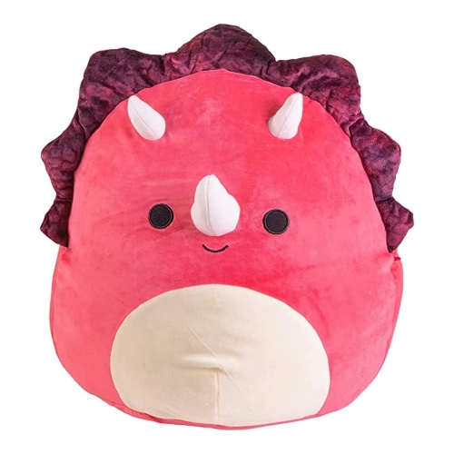 Squishmallows Official Kellytoy Plush 8 Inch Squishy Soft Plush Toy Animals (Tristan The Red Triceratops) - Tristan the Red Triceratops