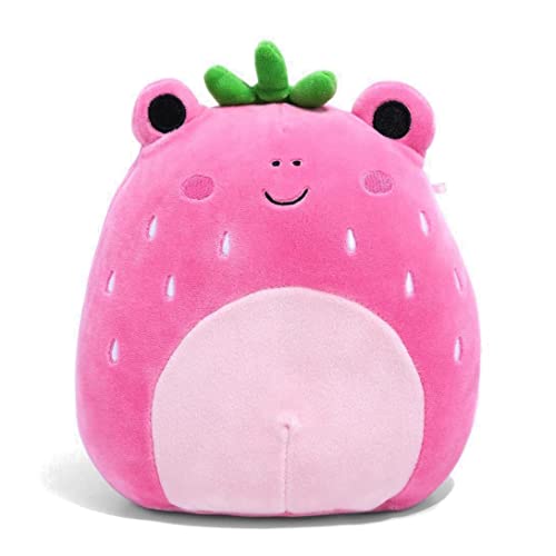 Squishmallows Oficial Kellytoy Food Squad Plush Toys Soft Plush Animal (Adabelle Strawberry Frog, 8 Inch) - 8 Inch - Adabelle Strawberry Frog