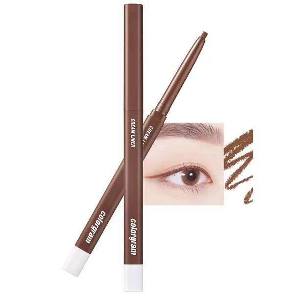 COLORGRAM Artist Formula Cream Liner - 06 Coral Brown | Cream Eyeliner, Ultra-pigmented, Long-Lasting, Smudge-Proof, Easy to Use, Daily Makeup 0.25g - #05 Choco Brown