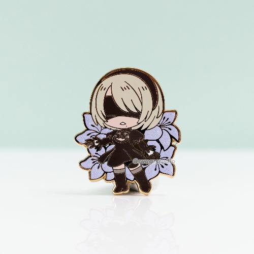 Automata 2B Hard Enamel Pin - [A Grade] / Locking Clasp