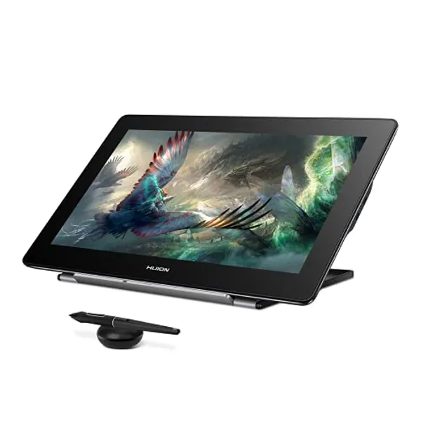 HUION Kamvas Pro 16 Plus 4K UHD Graphics Drawing Tablet with Screen Full Laminated 145% sRGB Art Tablet with Battery-Free Stylus, 15.6-inch Drawing Monitor Work with Linux, Windows PC, Mac, Android