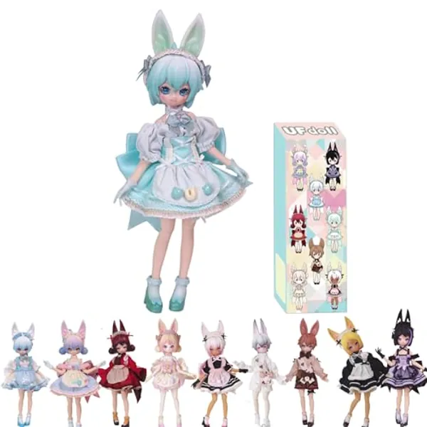 GNATAPIAY BJD Dolls Blind Box,Kawaii Dragons BJD Dolls-Dream of Dragons 7.8inch Ball Jointed Doll Collectable Action Figure Posable Dress Up Doll for Girls Birthday Party Gift (1/6 UF Doll)