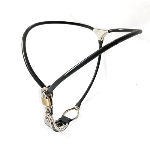 ZTHBYSB Damen Edelstahl Y-Art Keuschheitsgürtel Bondage Unsichtbare Unterhose Keuschheitsschloss mit Defäkationsloch Keuschheitskäfig für Frau Privacy Spiel,Schwarz,Taille60~70cm - Taille60~70cm - Black Schwarz