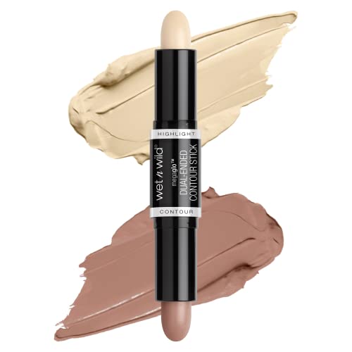 wet n wild MegaGlo Dual-Ended Contour Stick, Light Medium, Cruelty-Free - Light/Medium