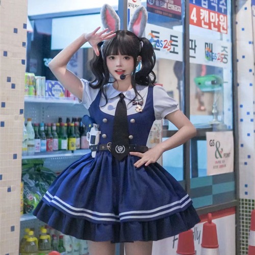 Disney Zootopia Officer Judy Hopps Daily Uniform Outfit Cosplay Costume | Female / S