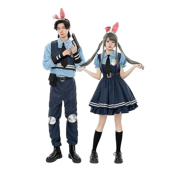 Zootopia Bunny Cosplay Judy Hopps Costume Full Set Halloween Fancy ...
