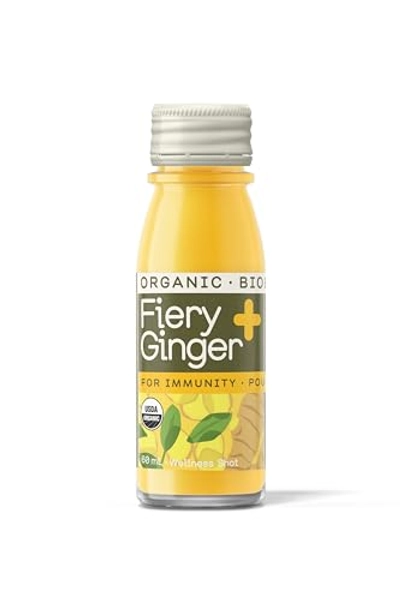 Greenhouse Juice Fiery Ginger Wellness Shot 3-Count 60ml Glass Bottles | Organic, Vegan, Gluten-Free, Immunity Wellness + Anti-Inflammatory