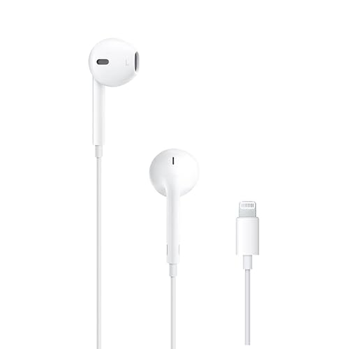 Apple EarPods Headphones with Lightning Connector, Wired Ear Buds for iPhone with Built-in Remote to Control Music, Phone Calls, and Volume - Lightning