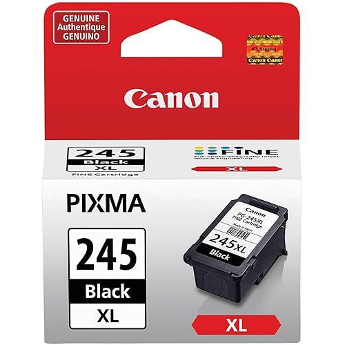 Canon PG-245 XL Genuine Black Ink Cartridge, Compatible with iP2820, MG2420/2924/2920/3020/2522/2525, MX492, TS3120/302/302a/202/202a/4520/3320 - 1 Count (Pack of 1) - PG-245XL