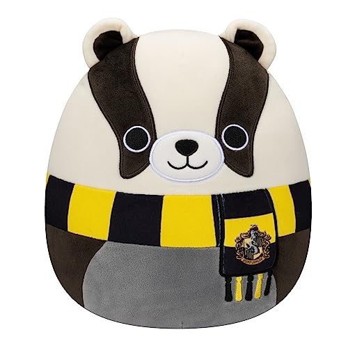 Squishmallows Original Harry Potter 10-Inch Hufflepuff Badger Plush - Medium-Sized Ultrasoft Official Jazwares Plush - Hufflepuff Badger