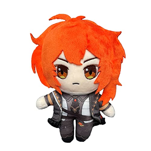 VEGAWIWI Cute Plush Doll Anime Figure Plushies Diluc Kawaii Soft Stuffed Animals Gift for Genshin Impact Fans - Diluc