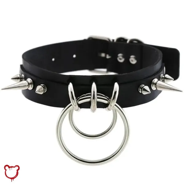 Black Spike Choker with Illusion