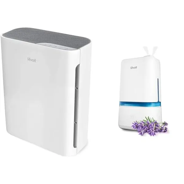 LEVOIT Air Purifiers for Home Large Room, HEPA Filter Cleaner with Washable Filter & 4L Humidifiers for Bedroom Large Room & Essential Oil Diffuser, Quiet Cool Mist for Home