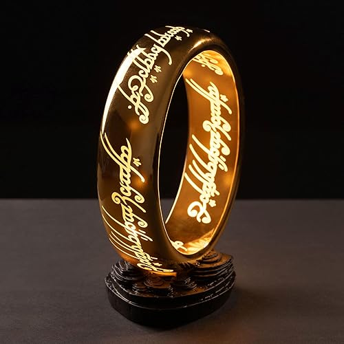 Grupo Erik Lampara El Señor de los Anillos Los anillos de poder - Lámpara escritorio - El Señor de los Anillos Figuras on USB y pilas - Lámpara Gaming - Decoración habitación, licencia oficial