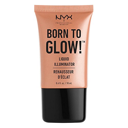 NYX Professional Makeup Highlighter Multifonction Liquide Born to Glow, Maquillage et Base de Teint, Teinte : Gleam - 02 Gleam - 18 ml (Lot de 1)