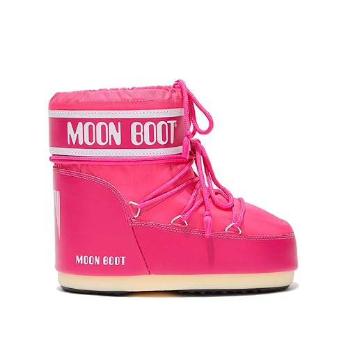 Moon Boot Icon Low Insulated Slip On Unisex Snow Boots - 8-9.5 Women/7-8.5 Men - Bougainvillea