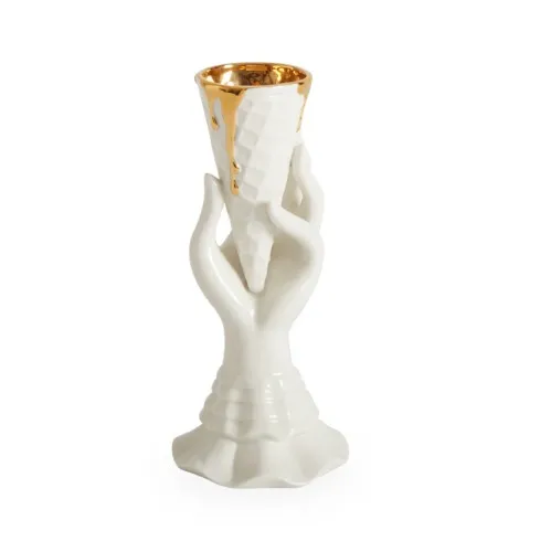 Gilded I-Scream Vase by Jonathan Adler