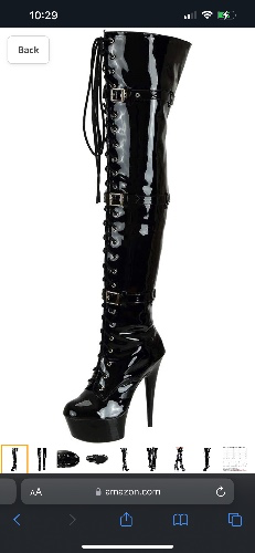 SheSole Women's Over The Knee Thigh High Heel Boots Platform Zip Buckle Lace Up