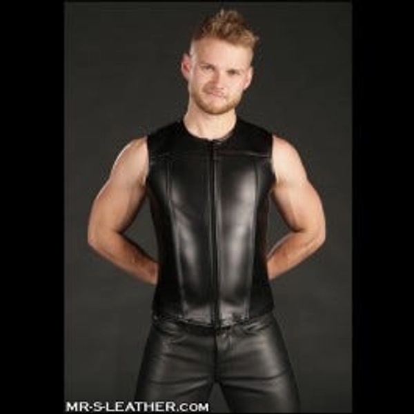 Zip Front Vest - Black